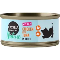 Cosma 24x70g Nature Kitten kana & tonnikala Kissanruoka