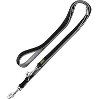 Hunter Neopren säädettävä talutushihna musta/harmaa 200cm/20mm