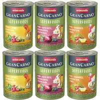 Animonda GranCarno 6x400g Adult Superfoods -lajitelma koiran märkäruoka