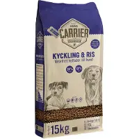 Carrier 2x15kg kana & riisi koiranruoka