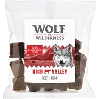 Wolf of Wilderness 3x180g Wild Bites High Valley nauta koiralle
