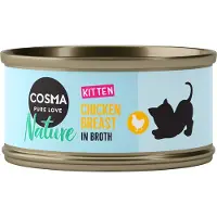 Cosma Nature Kitten -säästöpakkaus 24 x 70 g - kana