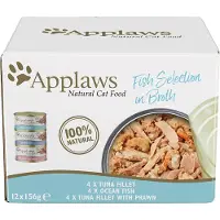 Applaws 12x156g kalaa liemessä kissan märkäruoka