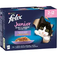 Felix 48x85g "As good as it looks" Junior kana nauta lohi sardiini Latz kissanruoka