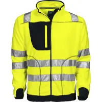 Projob 6303 Fleecetakki En Iso 20471 Luokka 3/2 Keltainen/Musta XS