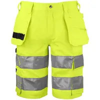 Projob 6535 Shortsit En Iso 20471 Luokka 2/1 - Yellow/Black - C58/158
