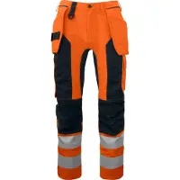 Projob 6513 Stretch Huomiohousut En Iso 20471 Luokka 2/1 - Orange/Black - D100