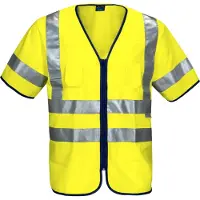 Projob 6707 Huomioliivi En Iso 20471 Luokka 3 - Yellow/Navy - XL