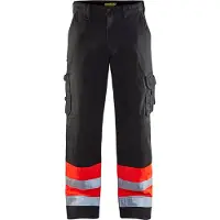 Blakläder Highvis Housut - Musta/Huomio Punainen - C44