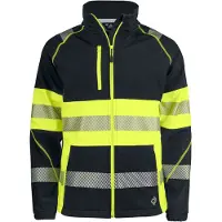 Projob 6443 Softshell-Takki En Iso 20471 Luokka 1 - Yellow/Black - XL