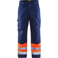 Blakläder Highvis Housut - Mariininsininen/Huomio Oranssi - C60