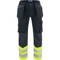 Projob 6530 Riipputaskuhousut En Iso 20471 Luokka 1 - Yellow/Black - C52/152