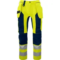 Projob 6513 Stretch Huomiohousut En Iso 20471 Luokka 2/1 - Yellow/Navy - C154
