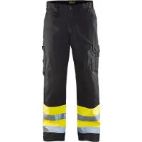 Blakläder Highvis Housut - Musta/Huomio Keltainen - D100