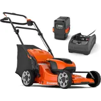 Husqvarna Ruohonleikkuri Lc 142I akun ja laturin kanssa
