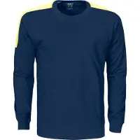 Projob 2020 Pitkähihainen T-Paita - Yellow/Navy - XS
