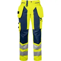 Projob 6519 Naisten Reisitaskuhousut En Iso 20471 Luokka 2 - Yellow/Navy - C46