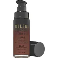 Milani Cosmetic Conceal + Perfect 2-In-1 Fondation + Concealer Nestemäinen meikkivoide 30 ml Nr. 13A1 - Cool Espresso