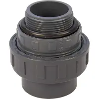 Swim & Fun PVC-liitin, 50 mm liimattava x 38 mm kierre