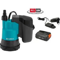Gardena DYKPUMPE 2000/2 18V INKL AKKU OG LADERI