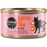 Cosma 24x85g Asia hyytelössä kana & tonnikala kissan märkäruoka