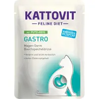 Kattovit 24x85g Gastro Pouch kalkkuna & riisi kissanruoka