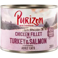 Purizon 24x200g kanafilee, kalkkuna & lohi Adult -kissanruoka