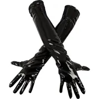 Black Level Pitkät PVC-hansikkaat - Musta - S