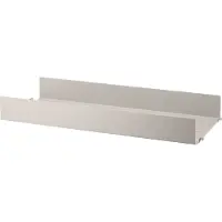 String metallihylly 58 x 20 cm, korkea, beige
