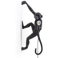 Seletti Monkey Lamp koristeellinen seinävalaisin oikea musta, Musta, Synteettinen materiaali, Design