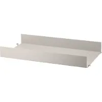 String metallihylly 58 x 30 cm, korkea, beige