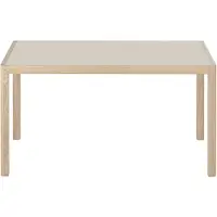 Muuto Workshop pöytä, 140 x 92 cm, tammi - harmaa linoleumi