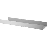 String metallihylly 78 x 20 cm, korkea, harmaa
