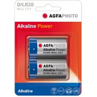 Agfa 110-802619, Kertakäyttöinen akku, D, Alkali, 1,5 V, 2 kpl, Sininen, Harmaa