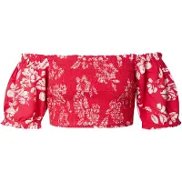 Superdry Vintage Smocked Crop Lyhythihainen Paita