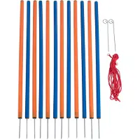 Zooplus Exclusive Agility Fun & Sport pujottelueste 12 keppiä, Ø 2,5 cm, pituus 100 cm