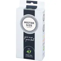 Mister Size Pure Feel Kondomit 10 kpl (47-69 mm) - Kirkas
