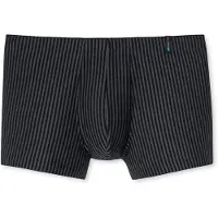 Schiesser Blue-Black Striped Shorts - Long Life Soft - Black - XL