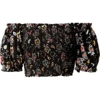 Superdry Vintage Smocked Crop Lyhythihainen Paita