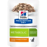 Hill's Pet Nutrition 12x85g Hill’s Prescription Diet Metabolic kana märkäruoka kissoille
