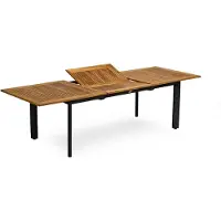 Hillerstorp Nydala ruokapöytä 96X200-280 cm musta/Teak