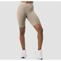ICANIWILL Define Seamless Logo Biker Shorts Taupe