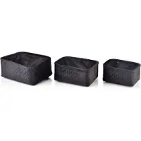 Affek Design SARA BLACK täydellinen 3 koria L27x20xH11 cm, M24x17xH11 cm, S20x14xH10 cm, M24x17xH11 cm, S20x14xH10 cm