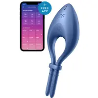 Satisfyer BULLSEYE penisrengas värisevä Blue 14 cm