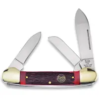 Hen & Rooster Canoe 3 Blade Red Pick Bone
