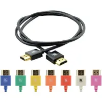 Kramer C-HM/HM/PICO/GR-3 - green 0,9m HDMI-Cable Ultra?Slim Flexible High?Speed HDMI Cable with Ethernet