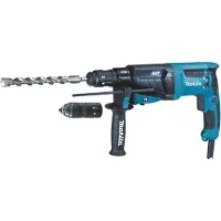 Makita HR2631FTJ - Pyörivä vasara - 800 W - 3 toimintatilaa - SDS-plus - 2,4 Joulea