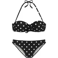 LASCANA Bikini musta / valkoinen