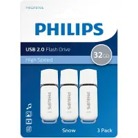 Philips STICK USB 2.0 3-Pack 32GB Snow Edition Shadow Grey (FM32FD70E/00)