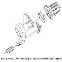 Sram XX1 -adapteri Spiderista Fixmål 76:een.